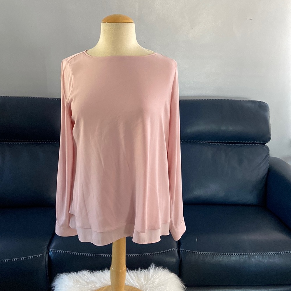 WHBM ladies woman’s pink king sleeve blouse size 6